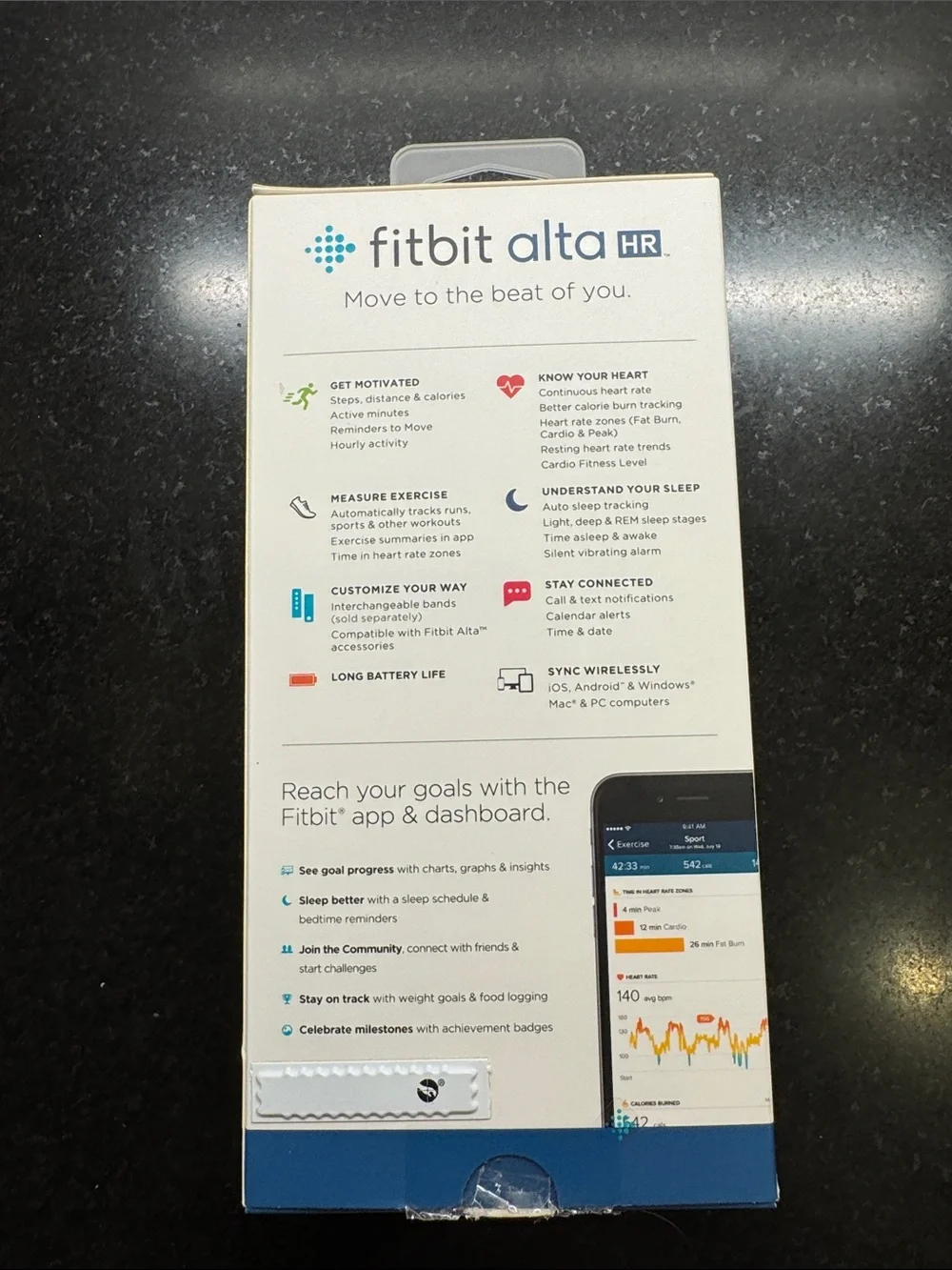 fitbit alta HR Fitness - Black, size Small
